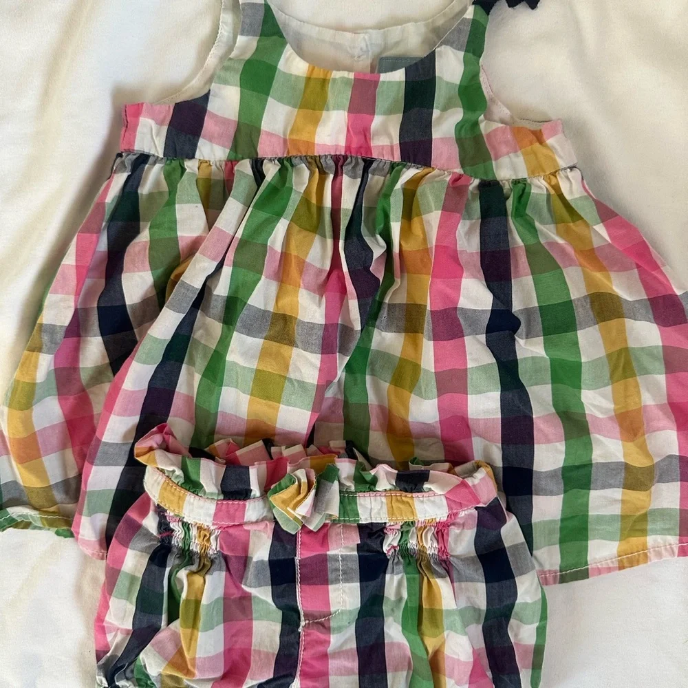 GAP Multicolor Plaid Diaper Cover Set
